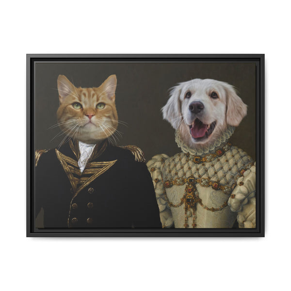 The Regal Admiral & Noble Queen - Custom Pet Canvas